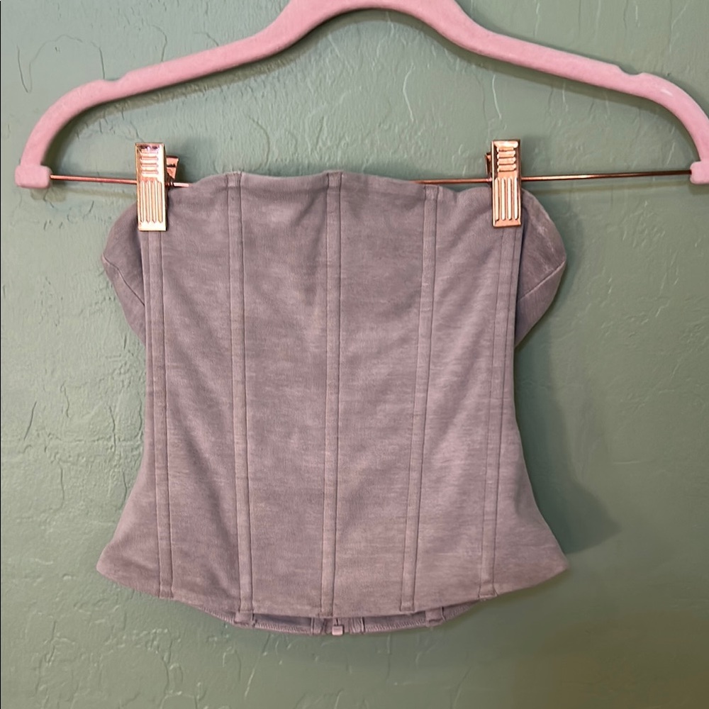 SKIMS Gray Corset Top